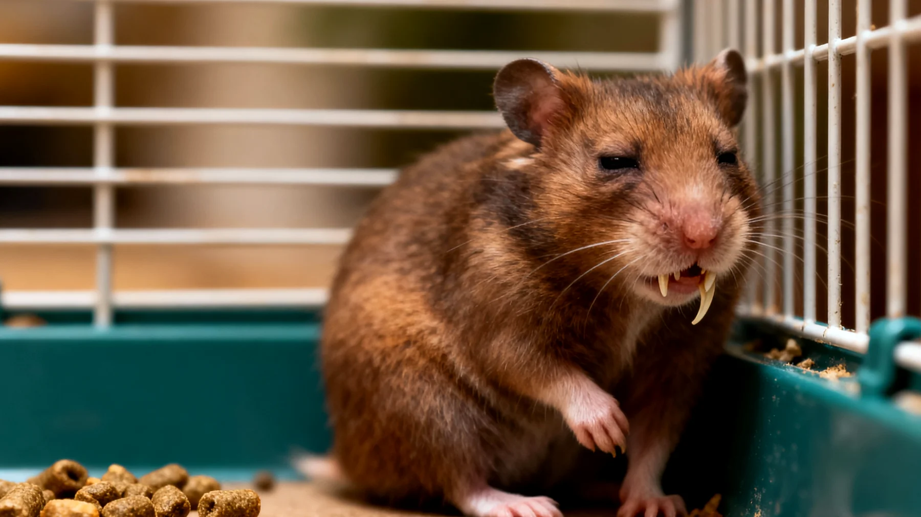 Erwachsene Hamster leiden häufig an unerkannten Zahnproblemen, da ihre Schneidezähne lebenslang wachsen und bei falscher Ernährung oder fehlenden Nagemöglichkeiten zu lang werden können, was zu Fressunfähigkeit, Gewichtsverlust und schmerzhaften Verletzungen im Mundraum führt"