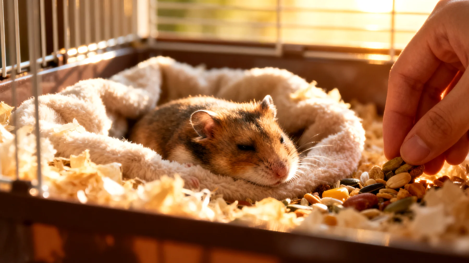 Hamster benötigen nach einer Kastration besondere Aufmerksamkeit in ihrer täglichen Routine, da sie schmerzempfindlich sind und ihre gewohnten Aktivitäten wie Laufradnutzung, Futteraufnahme und Schlafrhythmus gestört werden können, während gleichzeitig die Wundheilung überwacht werden muss"