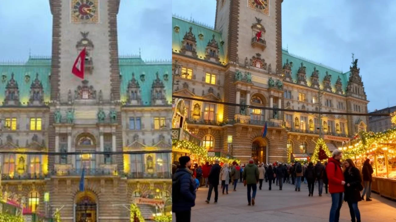 Weihnachtszauber in Hamburg ✨ Spaziergang über den Gänsemarkt Weihnachtsmarkt🏕️🇩🇪#hamburg #weihnachtsmarkt #germanytravel #traveltok #christmasvibes"